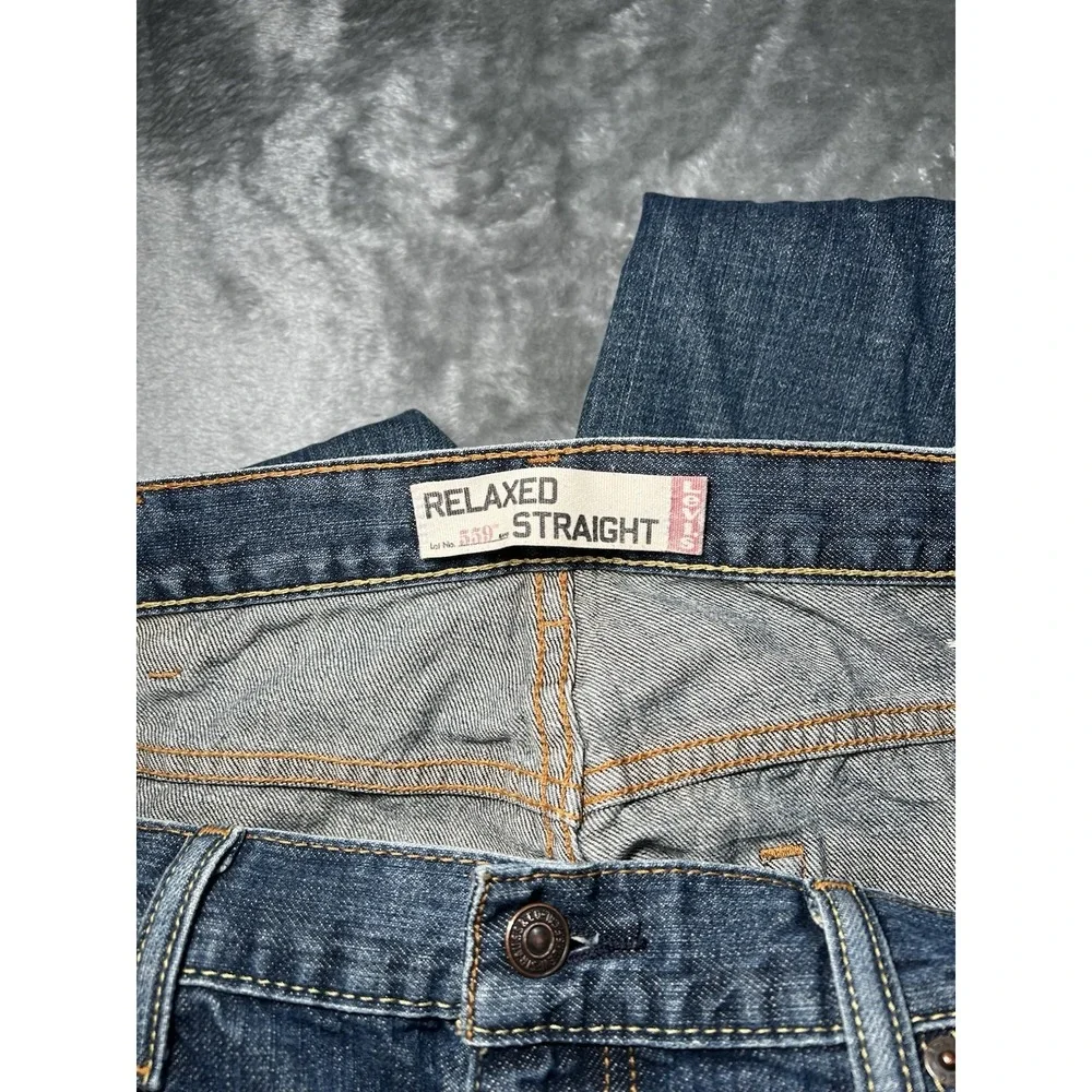 Levi's 559 Jeans Men Size 38x29 Relaxed Straight Fit Blue Dark Wash VTG